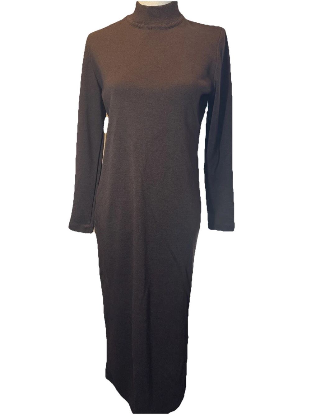 Lennie for Nina Leonard Brown Sweater Maxi Dress Size S Plus Size (w22/24) 90s